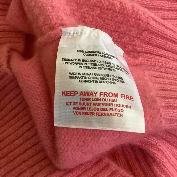 Jumper1234 Aran Cable Knit Barbie Pink Cashmere Sweater Vest S NWT $268 - Picture 11 of 12